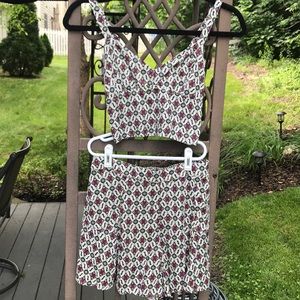 two piece patterned set (tank/skirt duo)